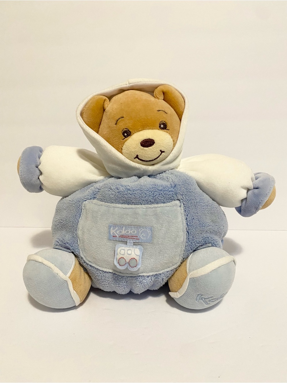 Kaloo Baby Teddy Bear Plush Blue Pyjamas Stuffed Animal Vintage Toy 9”